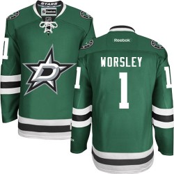 Gump Worsley Dallas Stars Reebok Authentic Home Jersey (Green)