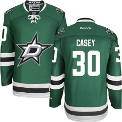 Jon Casey Dallas Stars Reebok Authentic Home Jersey (Green)
