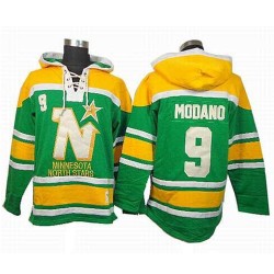 Mike Modano Dallas Stars Reebok Authentic Sawyer Hooded Sweatshirt Jersey (Green)