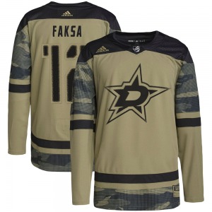 Radek Faksa Dallas Stars Adidas Authentic Military Appreciation Practice Jersey (Camo)