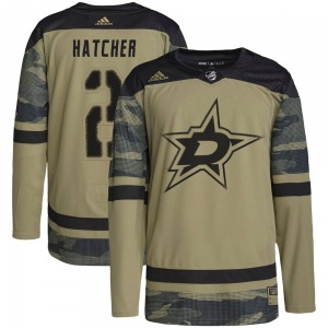 Derian Hatcher Dallas Stars Adidas Authentic Military Appreciation Practice Jersey (Camo)