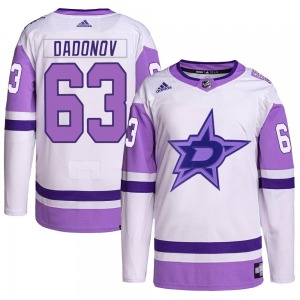 Evgenii Dadonov Dallas Stars Adidas Youth Authentic Hockey Fights Cancer Primegreen Jersey (White/Purple)