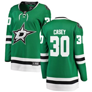 Jon Casey Dallas Stars Fanatics Branded Women's Breakaway Home Jersey (Green)