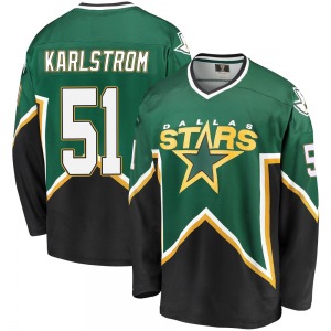 Fredrik Karlstrom Dallas Stars Fanatics Branded Premier Breakaway Kelly Heritage Jersey (Green/Black)