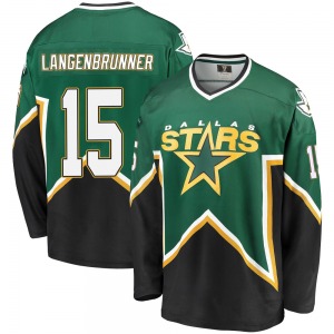 Jamie Langenbrunner Dallas Stars Fanatics Branded Premier Breakaway Kelly Heritage Jersey (Green/Black)