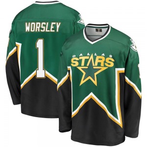 Gump Worsley Dallas Stars Fanatics Branded Premier Breakaway Kelly Heritage Jersey (Green/Black)