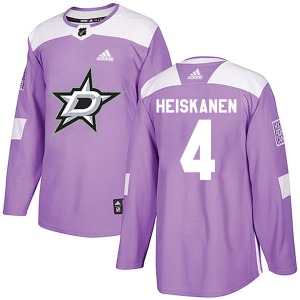 Miro Heiskanen Dallas Stars Adidas Authentic Fights Cancer Practice Jersey (Purple)