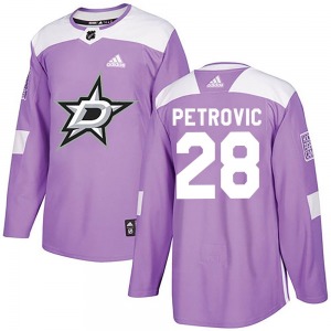 Alexander Petrovic Dallas Stars Adidas Authentic Fights Cancer Practice Jersey (Purple)