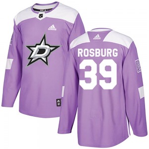 Jerad Rosburg Dallas Stars Adidas Authentic Fights Cancer Practice Jersey (Purple)