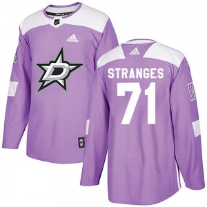 Antonio Stranges Dallas Stars Adidas Authentic Fights Cancer Practice Jersey (Purple)