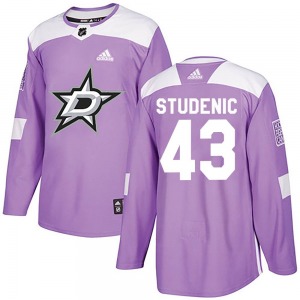 Marian Studenic Dallas Stars Adidas Authentic Fights Cancer Practice Jersey (Purple)