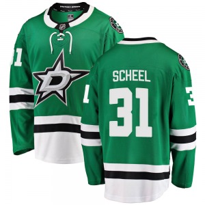 Adam Scheel Dallas Stars Fanatics Branded Breakaway Home Jersey (Green)