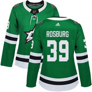 Jerad Rosburg Dallas Stars Adidas Women's Authentic Home Jersey (Green)