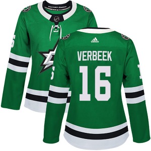 Pat Verbeek Dallas Stars Adidas Women's Authentic Home Jersey (Green)