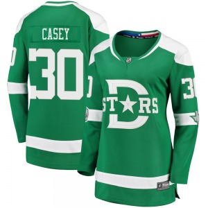 Jon Casey Dallas Stars Fanatics Branded Women's Breakaway 2020 Winter Classic Jersey (Green)
