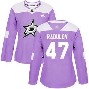 Alexander Radulov Dallas Stars Adidas Women's Authentic Fights Cancer Practice Jersey (Purple)