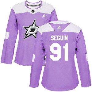 Tyler Seguin Dallas Stars Adidas Women's Authentic Fights Cancer Practice Jersey (Purple)