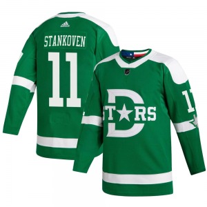 Logan Stankoven Dallas Stars Adidas Youth Authentic 2020 Winter Classic Player Jersey (Green)