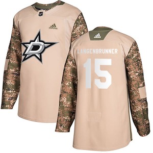 Jamie Langenbrunner Dallas Stars Adidas Youth Authentic Veterans Day Practice Jersey (Camo)