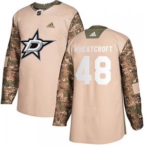 Chase Wheatcroft Dallas Stars Adidas Youth Authentic Veterans Day Practice Jersey (Camo)