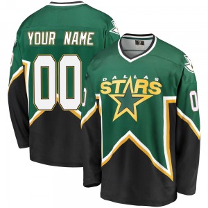 Custom Dallas Stars Fanatics Branded Youth Premier Custom Breakaway Kelly Heritage Jersey (Green/Black)