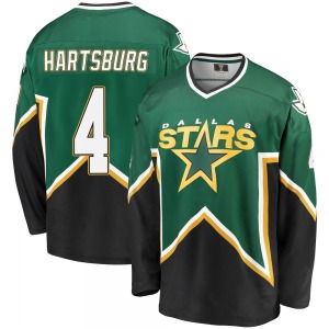Craig Hartsburg Dallas Stars Fanatics Branded Youth Premier Breakaway Kelly Heritage Jersey (Green/Black)