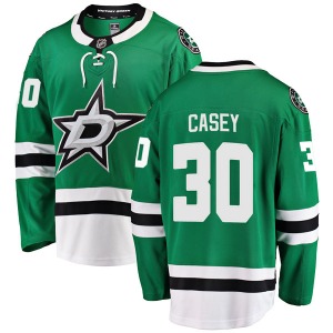 Jon Casey Dallas Stars Fanatics Branded Youth Breakaway Home Jersey (Green)