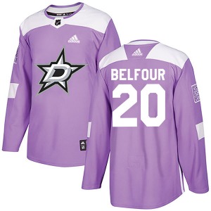 Ed Belfour Dallas Stars Adidas Youth Authentic Fights Cancer Practice Jersey (Purple)