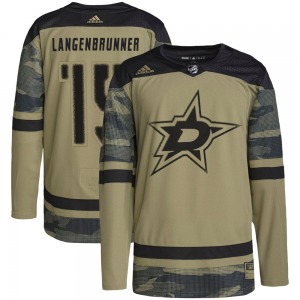 Jamie Langenbrunner Dallas Stars Adidas Youth Authentic Military Appreciation Practice Jersey (Camo)