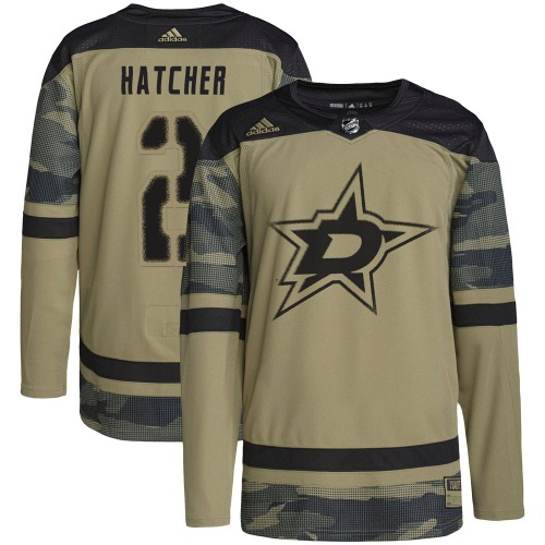 Derian Hatcher Dallas Stars Adidas Youth Authentic Military Appreciation Practice Jersey (Camo)